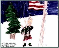 kids sketch of a piper